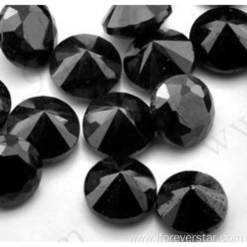Round Natural Black Sapphire Stone for Jewelry wholesale